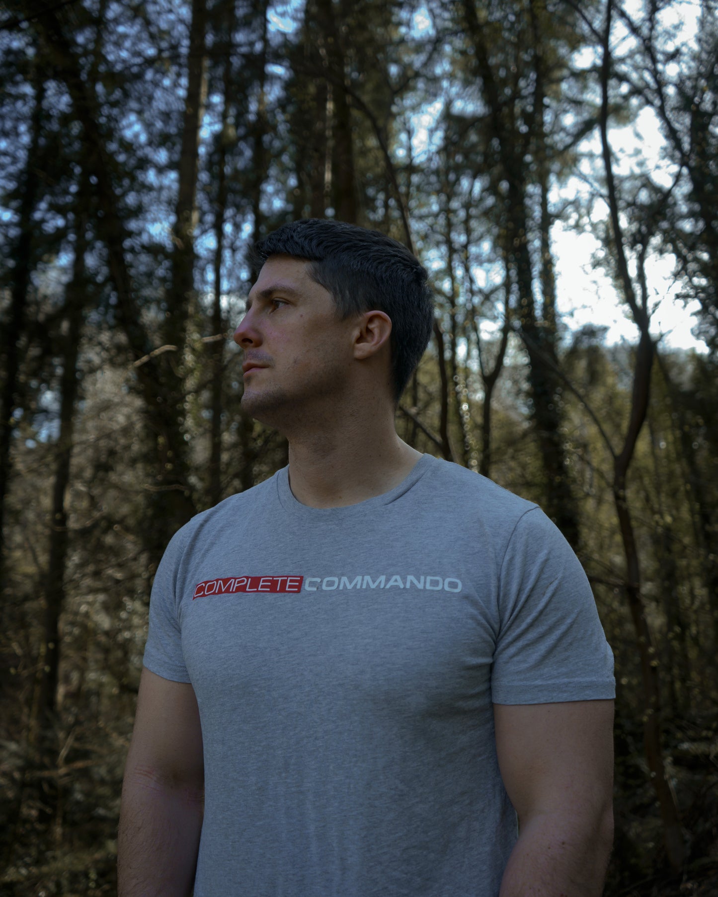 Red/Grey Commando Core Grey T-Shirt