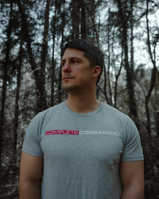 Red/Grey Commando Core Grey T-Shirt